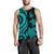 New Caledonia Men's Tank Top - Turquoise Tentacle Turtle - Polynesian Pride