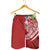 Kosrae Polynesian Men's Shorts - Summer Plumeria (Red) - Polynesian Pride