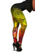 Custom Personalised Chuuk Women's Leggings - Humpback Whale with Tropical Flowers (Yellow) - Polynesian Pride