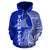 Tokelau Polynesian Custom Zip up Hoodie Coconut Blue - Polynesian Pride