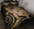 Hawaii Turtle Hibiscus Polynesian Vintage Quilt Bed Set - Gold - Polynesian Pride