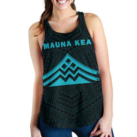 Hawaii Mauna Kea Polynesian Women's Racerback Tank Blue - Polynesian Pride
