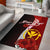 Hawaii Polynesian Custom Personalised Area Rug - Coat Of Arm With Hibiscus Red - Polynesian Pride