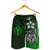 Kosrae Micronesian Men's Shorts Green - Turtle With Hook - Polynesian Pride