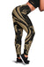 Vanuatu Women's Leggings - Gold Tentacle Turtle - Polynesian Pride