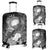 CNMI Luggage Covers - Humpback Whale with Tropical Flowers (White) - Polynesian Pride