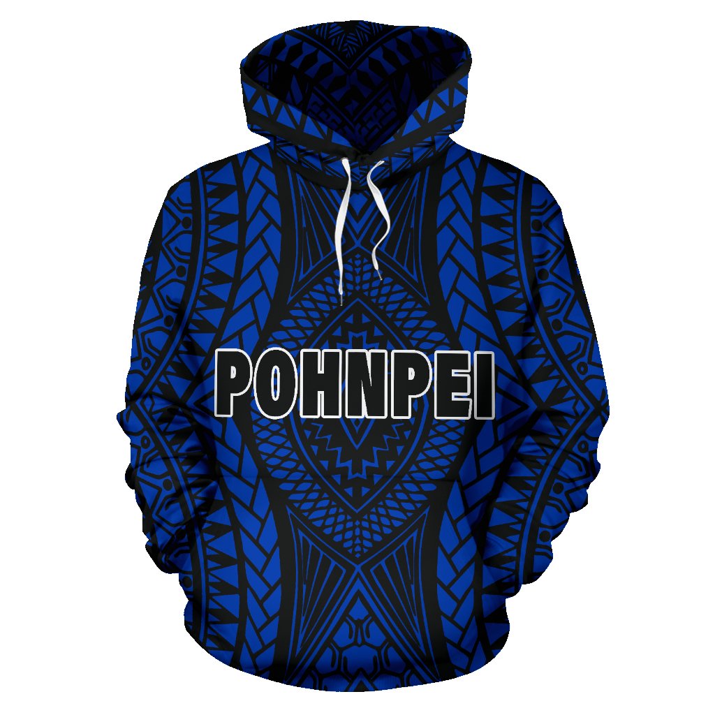 Pohnpei All Over Hoodie Central Version - Polynesian Pride