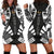 Vanuatu Hoodie Dress - Polynesian Tattoo Black Black - Polynesian Pride