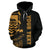 Tuvalu Polynesian Custom Hoodie Line Gold - Polynesian Pride