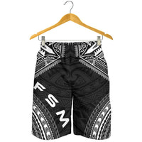 Federated States of Micronesia Men's Shorts - Polynesian Chief Black Version - Polynesian Pride
