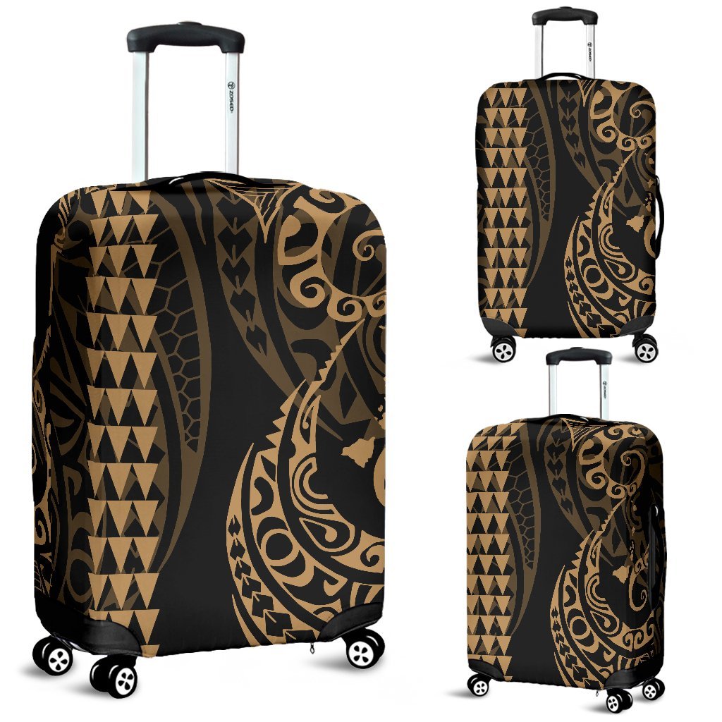 Hawaii Kakau Gold Polynesian Luggage Covers Gold - Polynesian Pride