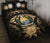 Nauru Polynesian Quilt Bed Set Hibiscus Gold Black - Polynesian Pride