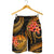 Tahiti Polynesian Men Shorts - Gold Plumeria - Polynesian Pride