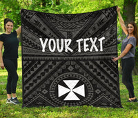 Wallis and Futuna Personalised Premium Quilts - Wallis and Futuna Seal With Polynesian Tattoo Style - Polynesian Pride