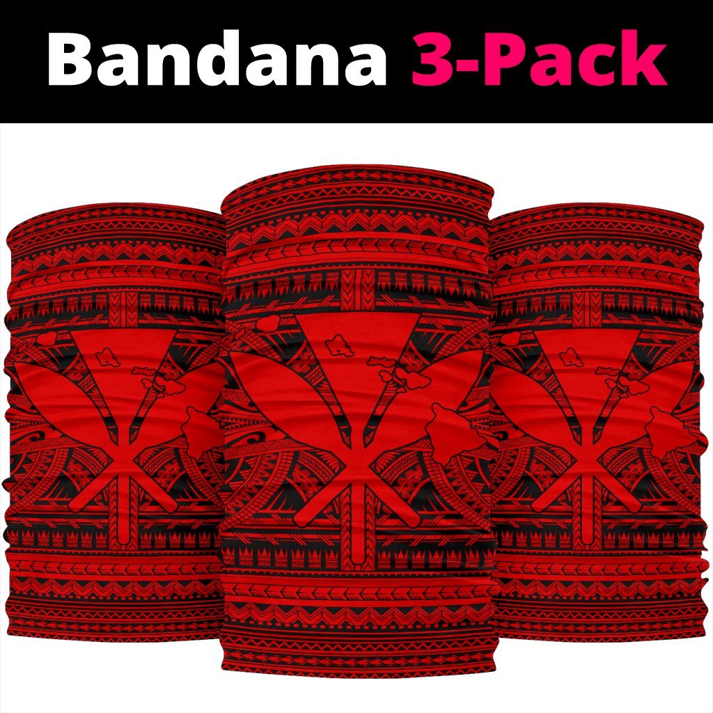 Hawaii Polynesian Kanaka Bandana Red One Size Red - Polynesian Pride