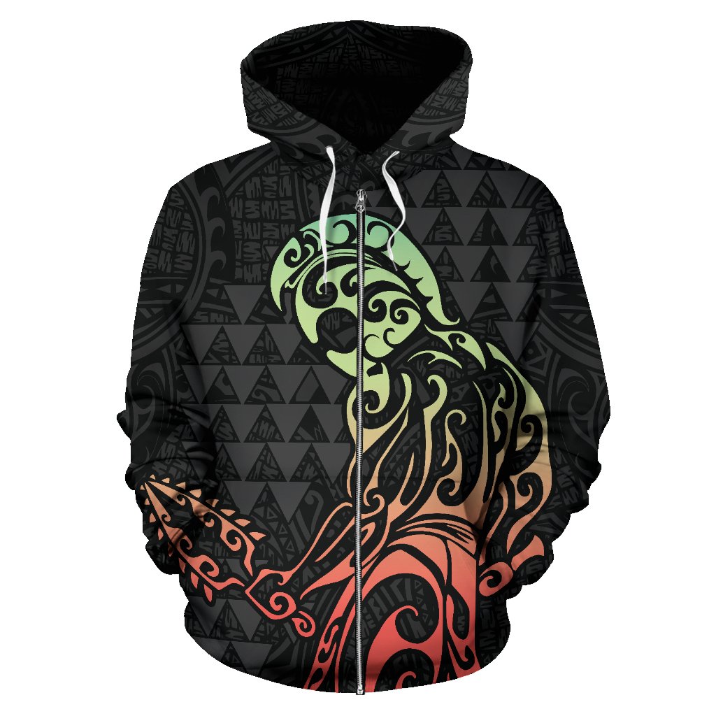 Hawaii Helmet Lauhala Kanaka Warrior Hoodie (Zip) - Polynesian Pride