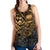 Samoa Polynesian Racerback Tank (Women) - Gold Turtle Flowing - Polynesian Pride