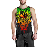 Tonga Polynesian Men's Tank Top - Tattoo Pattern With Seal Reggae - Polynesian Pride