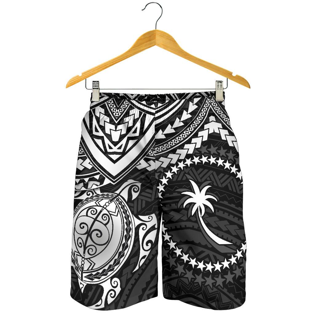 Chuuk Polynesian Short (Men) - White Turtle - Polynesian Pride
