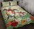 Hawaii Turtle Flowers Coconut Tree Leaf Quilt Bed Set - Polynesian Pride