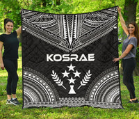 Kosrae Premium Quilt - Kosrae Flag Polynesian Chief Black Version Black - Polynesian Pride