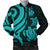 New Caledonia Men's Bomber Jacket - Turquoise Tentacle Turtle Turquoise - Polynesian Pride