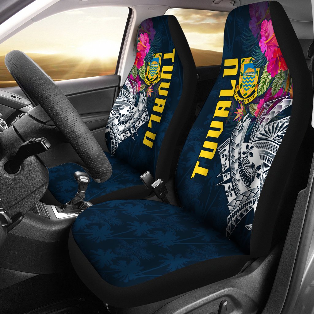 Tuvalu Car Seat Covers - Summer Vibes Universal Fit Blue - Polynesian Pride