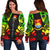 Kiribati Women's Off Shoulder Sweater - Polynesian Tattoo Reggae Art - Polynesian Pride