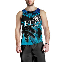 Fiji Rugby Polynesian Men's Tank Top Blue - Polynesian Pride