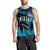 Fiji Rugby Polynesian Men's Tank Top Blue - Polynesian Pride