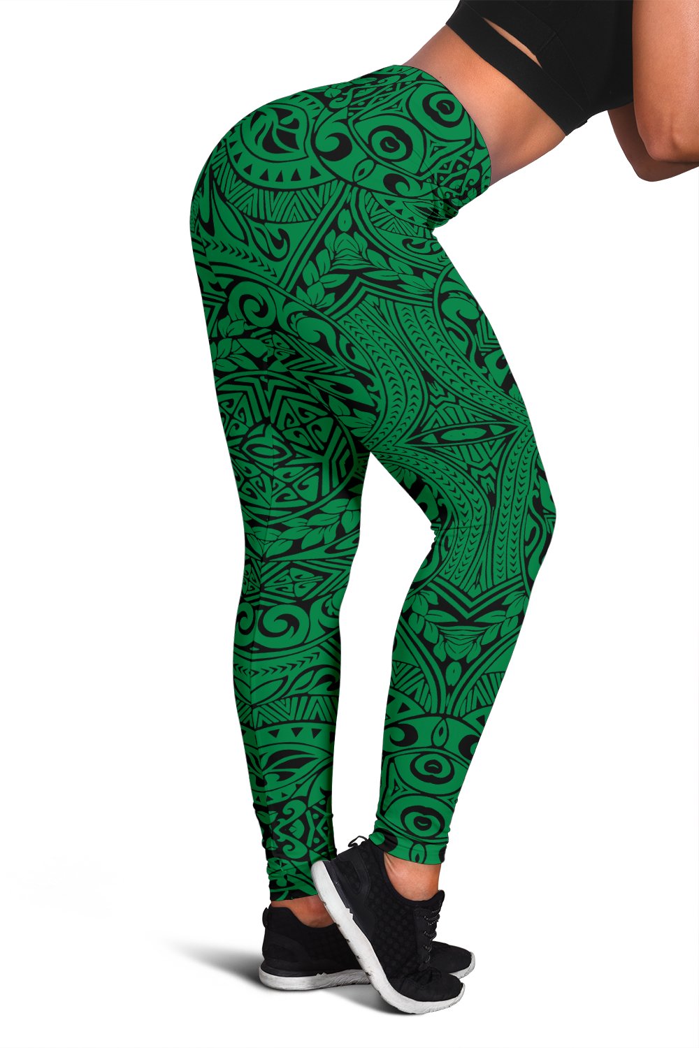 Polynesian Culture Old Green Hawaii Women's Leggings AH Art - Polynesian Pride