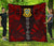 Tuvalu Premium Quilt - Tuvalu Coat Of Arms Polynesian Red Tattoo Red - Polynesian Pride