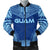 Guam Flag Polynesian Chief Men's Bomber Jacket Blue - Polynesian Pride