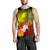 CNMI Custom Personalised Men's Tank Top - Humpback Whale with Tropical Flowers (Yellow) - Polynesian Pride