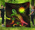 Nauru Polynesian Premium Quilt - Turtle With Blooming Hibiscus Reggae - Polynesian Pride