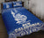 New Caledonia Quilt Bed Set - New Caledonia Coat Of Arms Polynesian Tattoo Blue Fog Style - Polynesian Pride