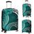 Samoa Custom Personalised Luggage Covers - Samoa Seal Wave Style (Green) - Polynesian Pride