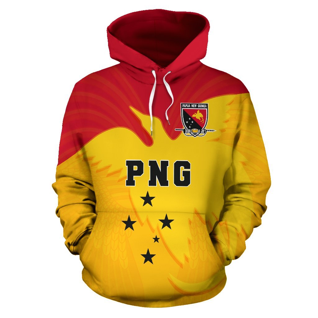 Papua New Guinea Hoodie Rugby Unisex Yellow - Polynesian Pride