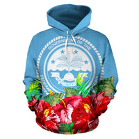 Federated States of Micronesia Hoodie Flag Hibiscus - Polynesian Pride