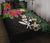 Kanaka Maoli (Hawaiian) Polynesian Quilt Bed Set - Hibiscus Turtle Tattoo Black - Polynesian Pride