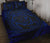 Hawaiian Kanaka Honu Hibiscus Tornando Blue Polynesian Quilt Bed Set - Polynesian Pride