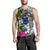 Cook Islands Custom Personalised Men's Tank Top White - Turtle Plumeria Banana Leaf - Polynesian Pride