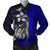 Federated States of Micronesia Men's Bomber Jackets Blue - Turtle With Hook Blue - Polynesian Pride