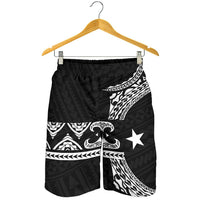 Federated States Of Micronesia Polynesian All Over Print Men's Short - Black Version Black - White - Polynesian Pride