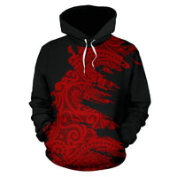 Hoodie Polynesian Tattoo Red - Polynesian Pride