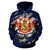 Polynesian Kanaka Maoli Royal Coat of Arms Hawaii Hoodie Blue - Polynesian Pride