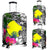 Palau Custom Personalised Luggage Covers White - Turtle Plumeria Banana Leaf White - Polynesian Pride