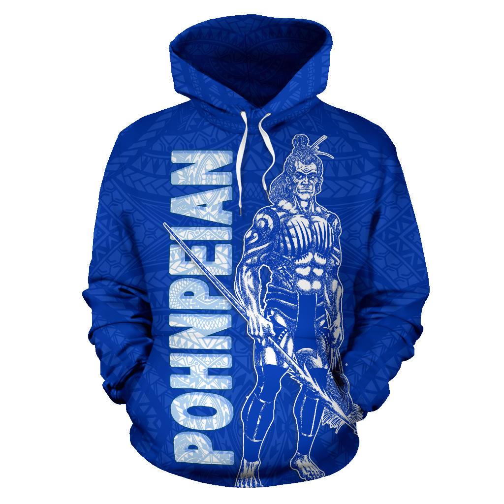 Pohnpei Hoodie Micronesia Pohnpeian Warrior Flag Color - Polynesian Pride