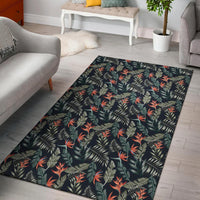 Tropical Strelitzia Black Rug Black - Polynesian Pride