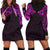 New Zealand Women'S Hoodie Dress, Maori Polynesian Tattoo Purple Purple - Polynesian Pride